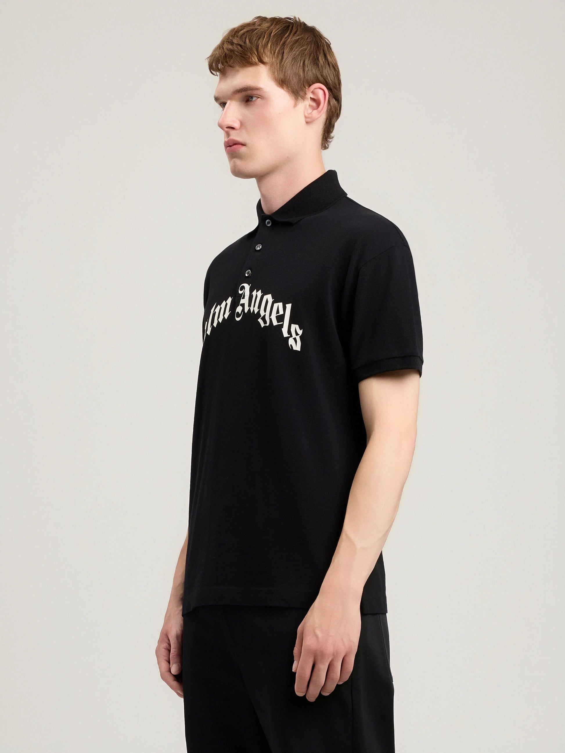 Polo Palm Angels "Curved Logo" uomo