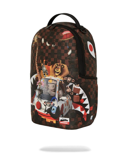 Zaino Sprayground marrone Madagascar checker smash dlxsv backpack
