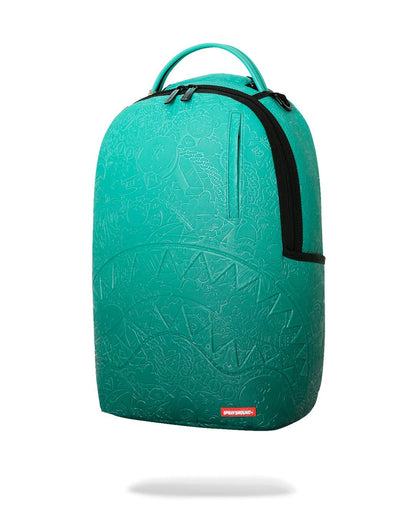 Zaino Sprayground turchese TURQUOISE DOODLE EMBOSS BACKPACK