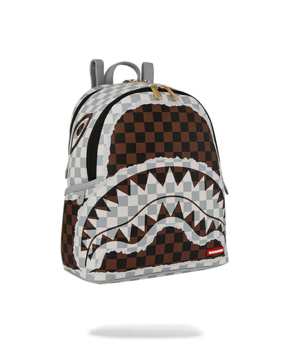 Zainetto Sprayground marrone "CREAM AND BROWN TEAR CHECK SAVAGE BACKPACK"