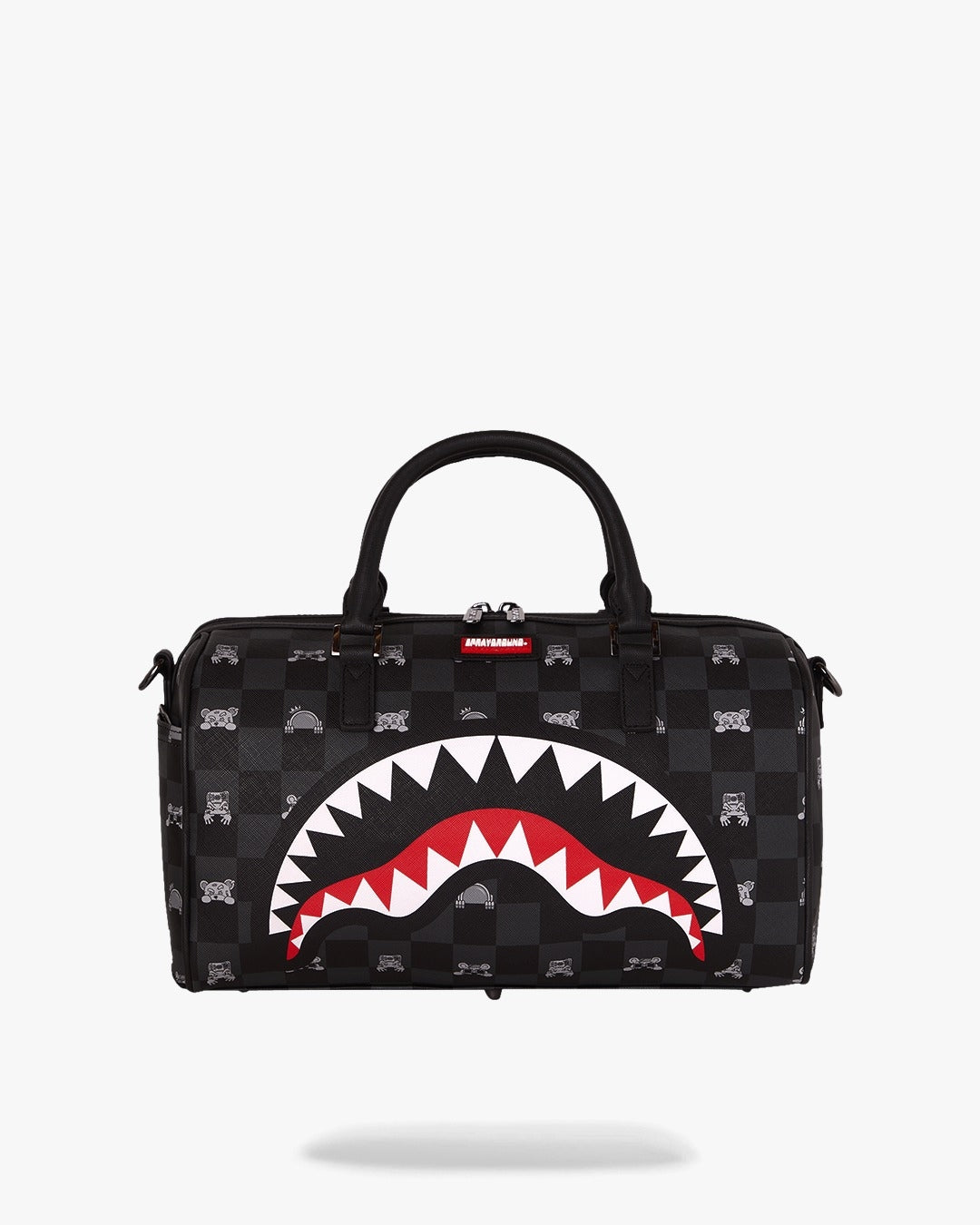 Borsa Sprayground nero GRAY PEEKING CHARACTER CHECK MINI DUFFLE