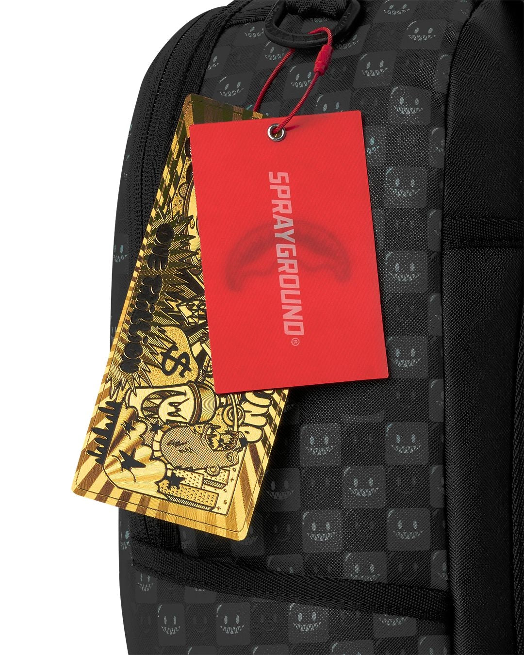 Zaino Sprayground nero SHARKS IN PARIS WTF BUBBLY BLACK CHECK BACKPACK