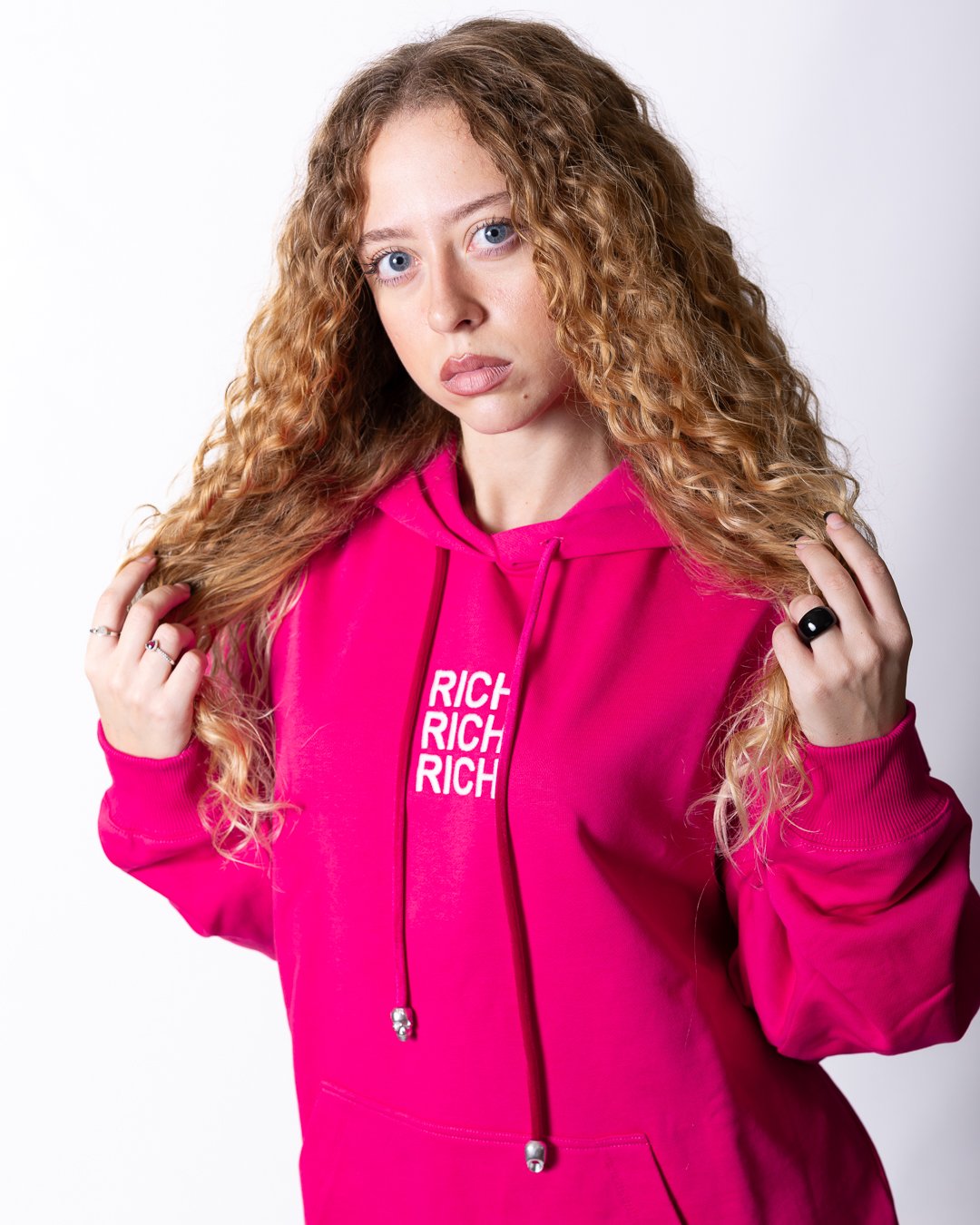 Felpa John Richmond con logo ricamato e dettaglio in velluto
