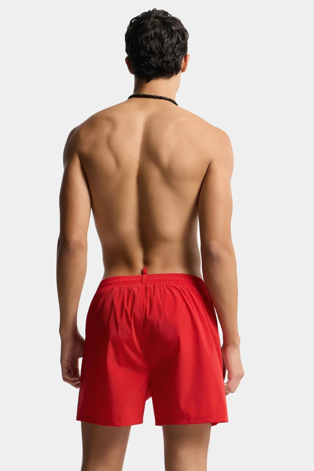 Boxer mare Dsquared2 con bande e ricamo uomo