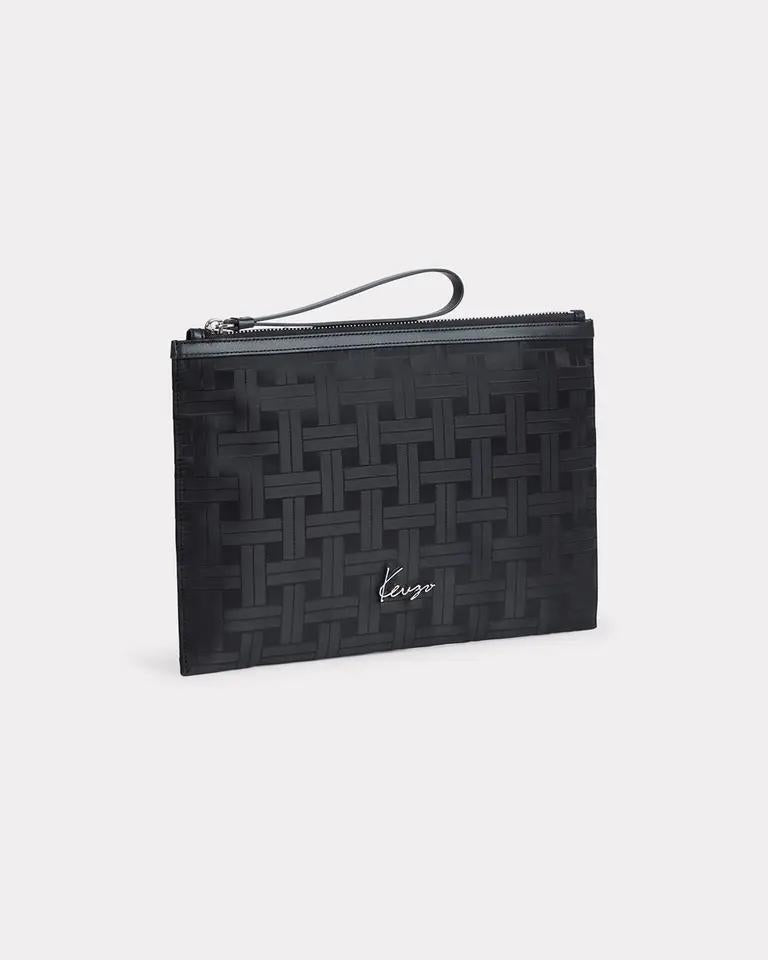 Pochette Kenzo in nylon con stampa geometrica