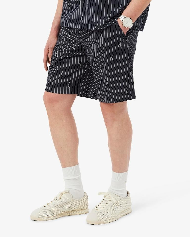 Bermuda Lacoste stampa pinstripe uomo