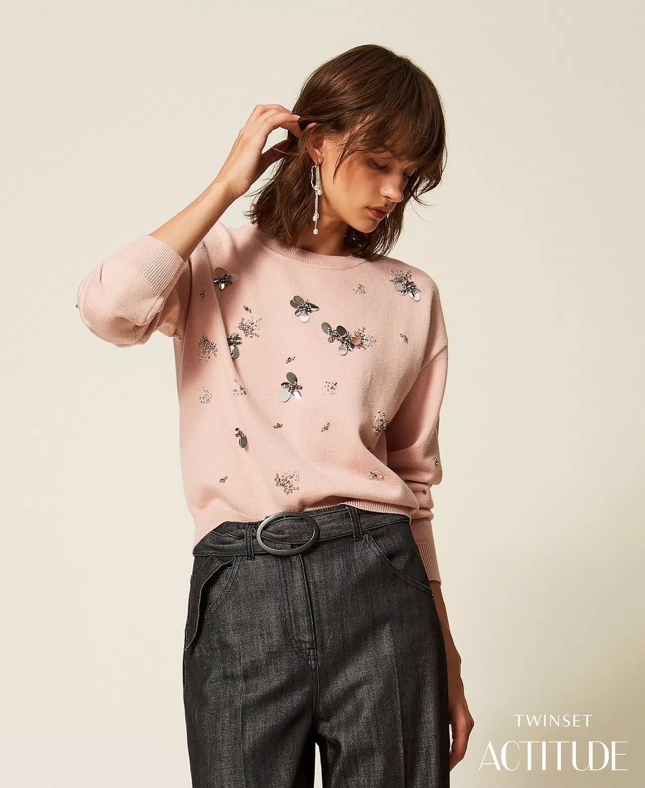 Maglia Twinset Actitude girocollo donna