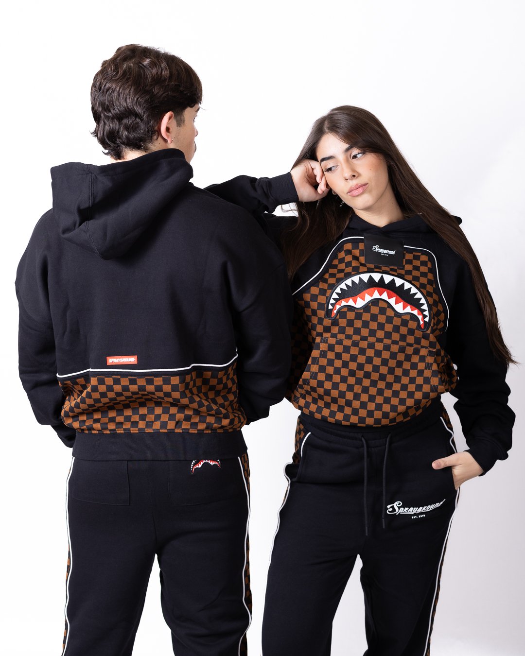 Felpa Sprayground con cappuccio e patch logo ricamata