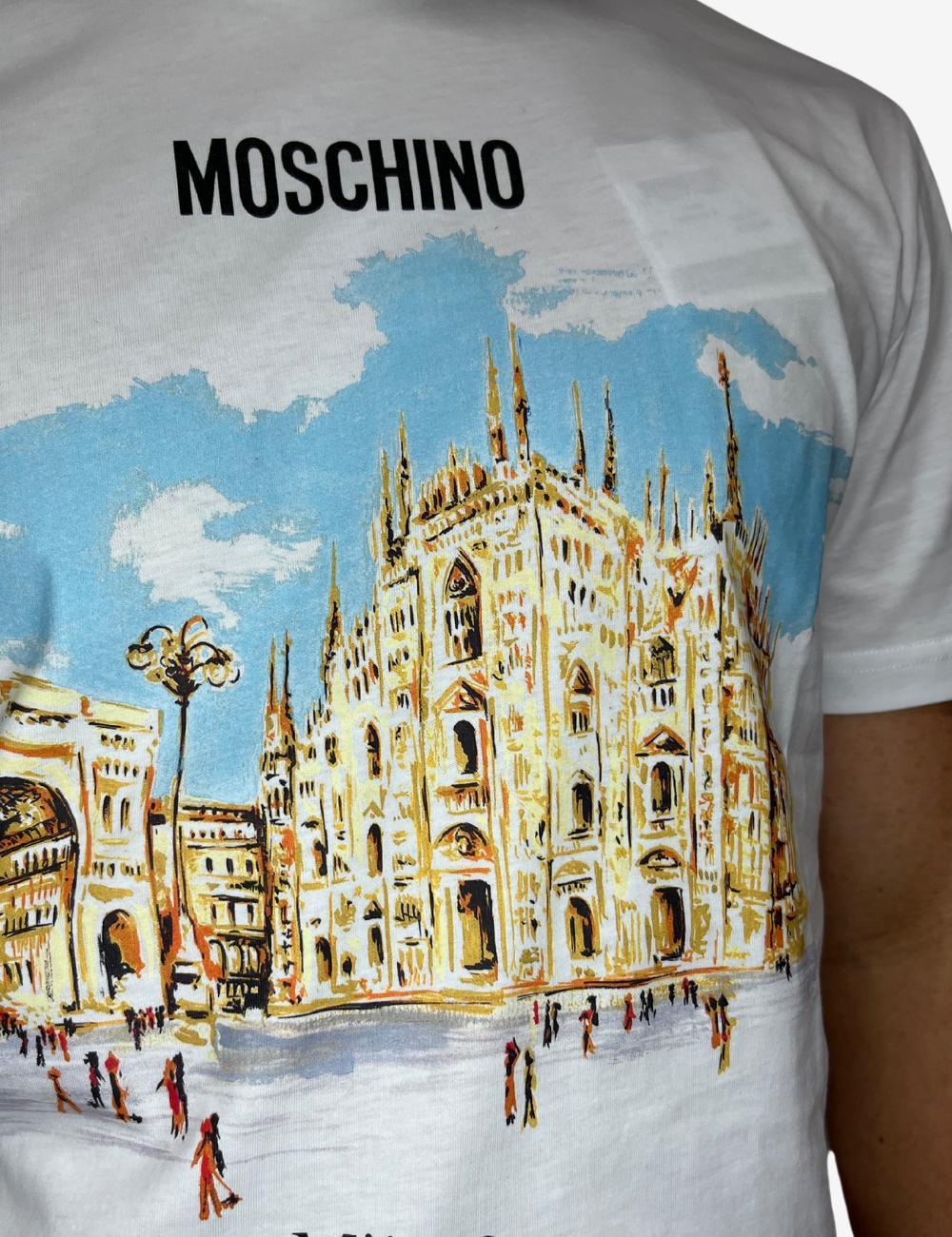 T Shirt Moschino con stampa Milano uomo Specchio Boutique
