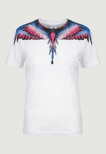 T-Shirt Marcelo Burlon "Icon Wings Multicolor" donna
