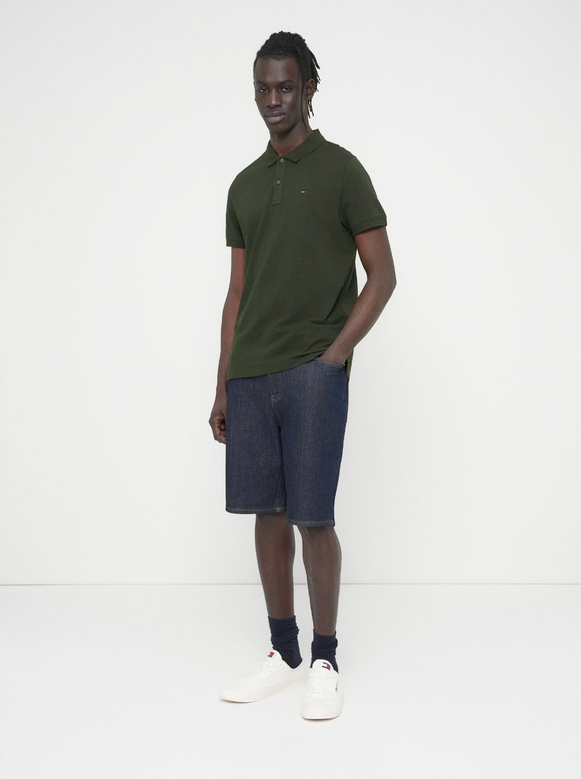 Polo Tommy Jeans slim in piquet uomo