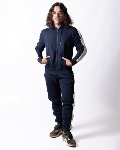 Felpa Colmar full zip con cappuccio e logo in rilievo