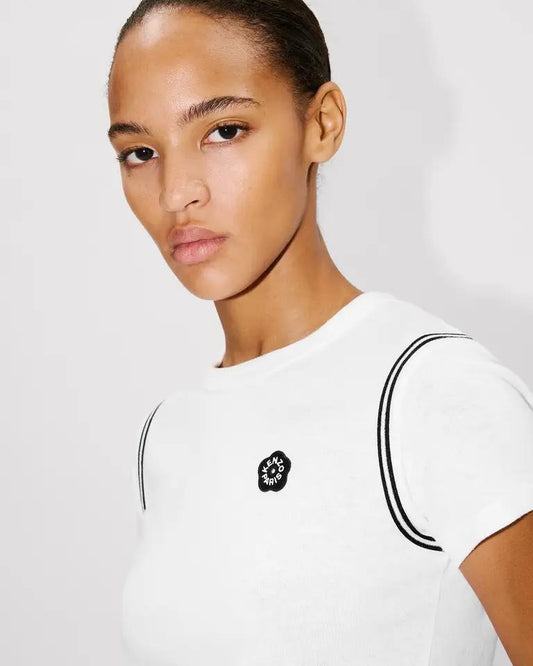 T-Shirt Kenzo con logo in ricamo boke flower 2.0 donna