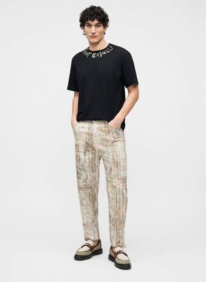 T-Shirt Just Cavalli girocollo con logo sul collo uomo