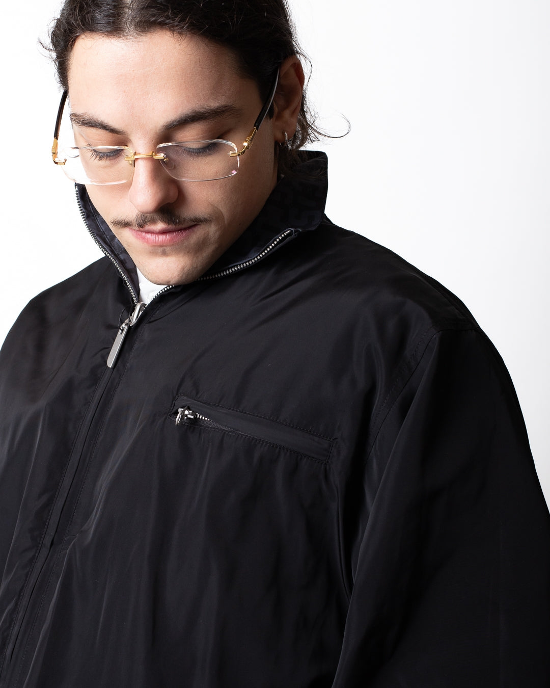 Giubbotto GCDS in nylon con stampa all-over uomo