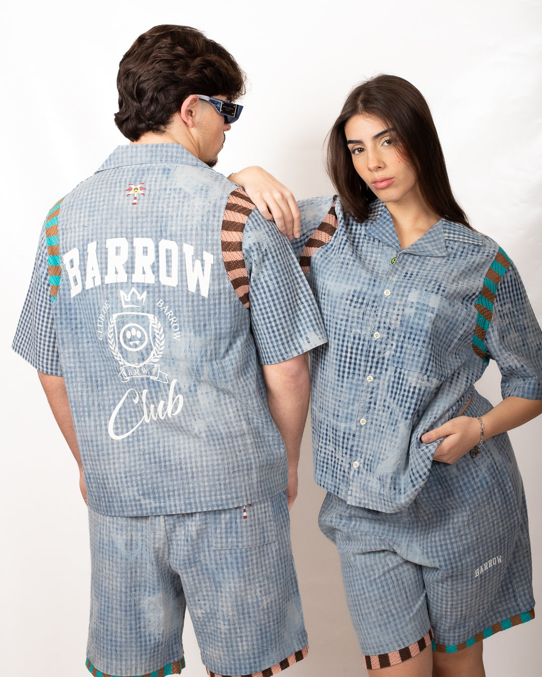 Camicia Barrow in popeline effetto denim