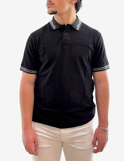 Polo Versace Jeans Couture con logo ricamato uomo