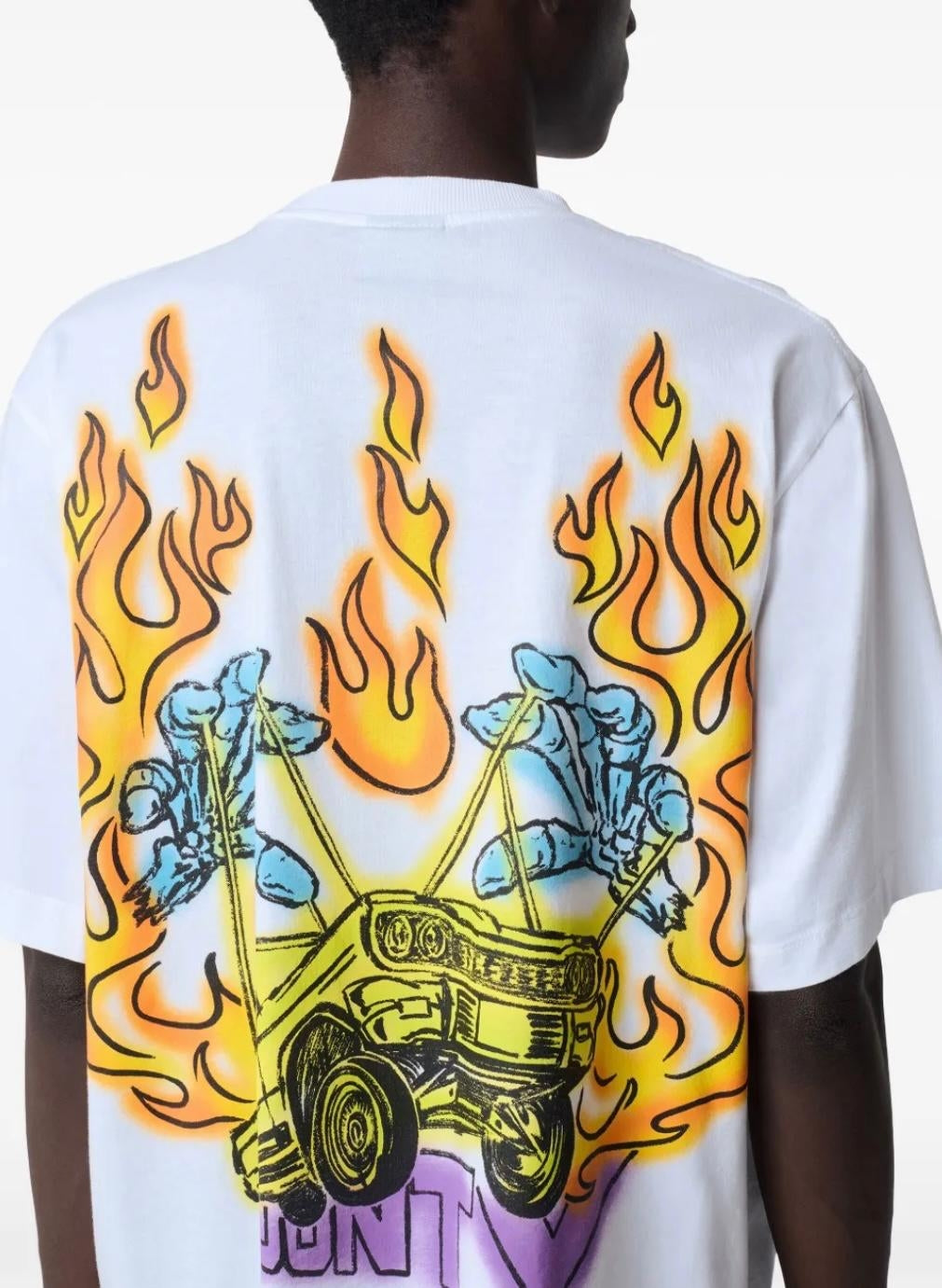 T-Shirt Marcelo Burlon "County Flame White" uomo