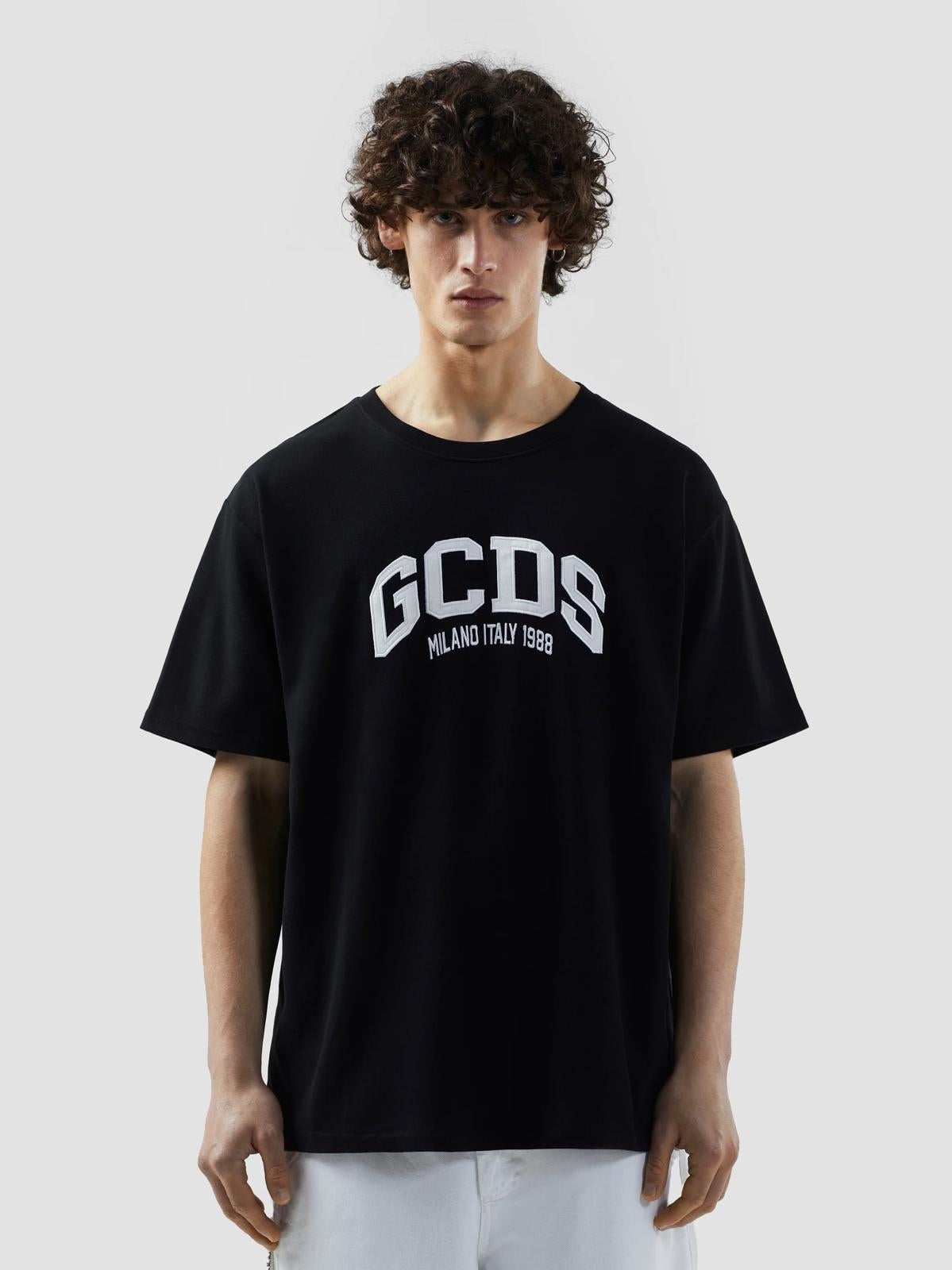 T-Shirt GCDS loose con ricamo uomo