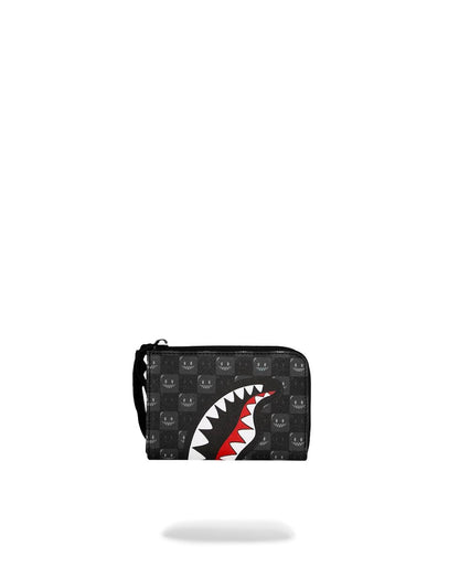 Portafoglio Sprayground nero SHARKS IN PARIS WTF BUBBLY BLACK CHECK WALLET