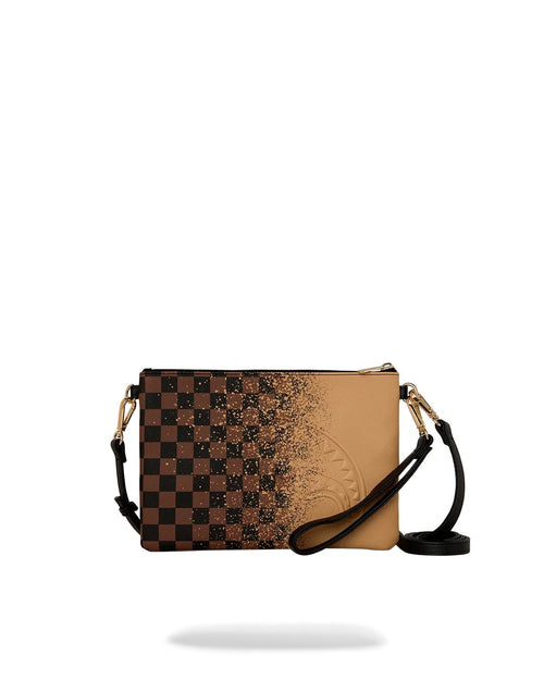 Pochette Sprayground marrone "Henny spritz crossover clutch"  clutch con tracolla