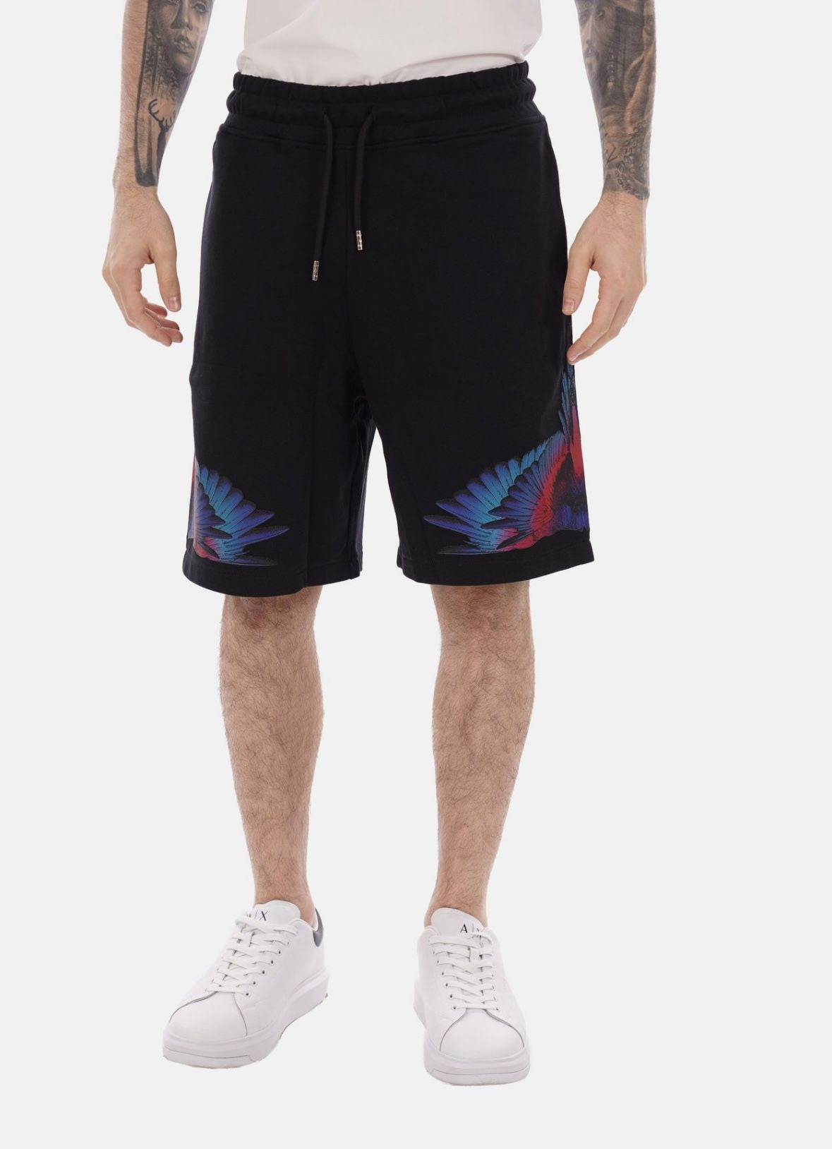 Bermuda Marcelo Burlon in felpa "Icon Wings" uomo