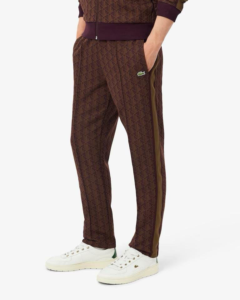 Pantalone Lacoste logato allover uomo