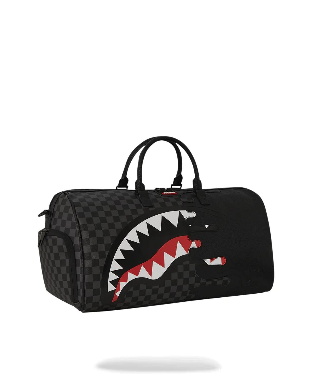 Borsone Sprayground nero unfinished shark large duffle