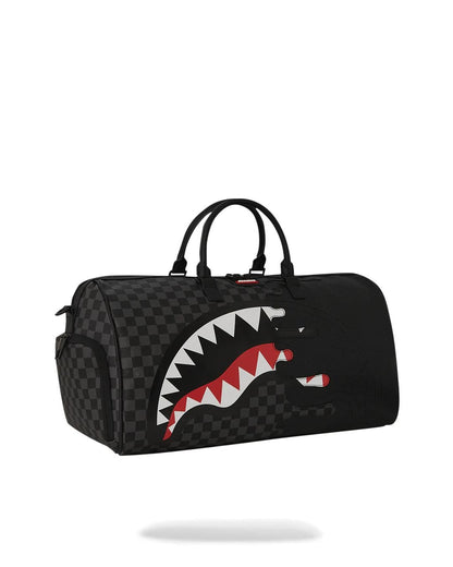 Borsone Sprayground nero unfinished shark large duffle