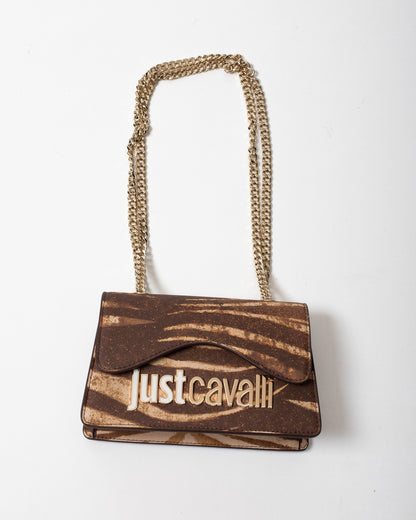 Borsa Just Cavalli in saffiano "Nepal Tiger" donna