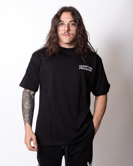 T-Shirt Comme des Fuckdown con logo gothic uomo