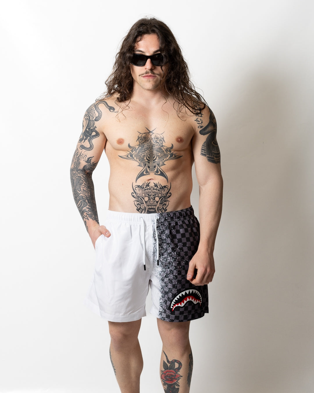 Boxer mare Sprayground con stampa a scacchi uomo