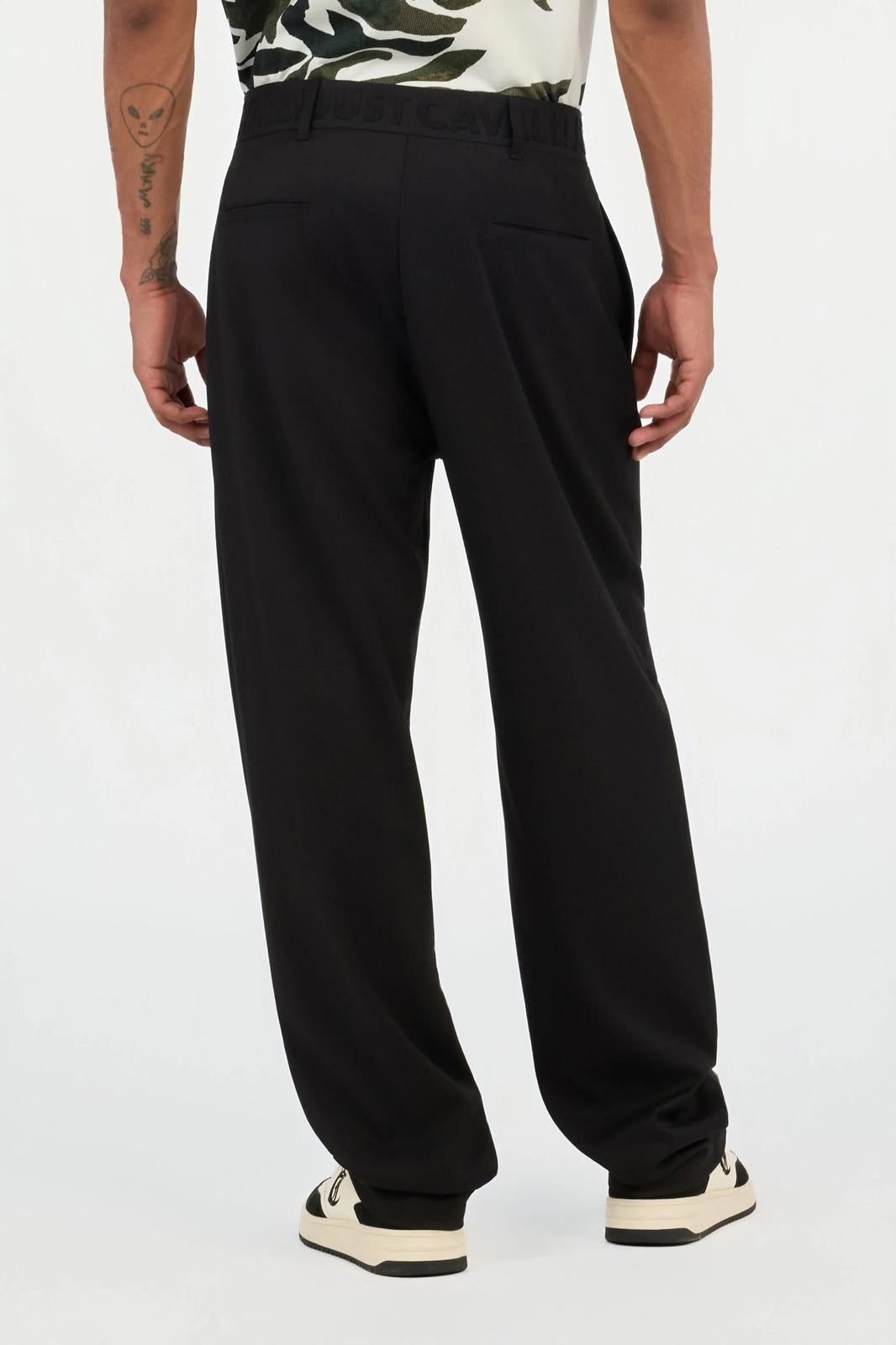 Pantalone Just Cavalli in twill con fascia logata uomo