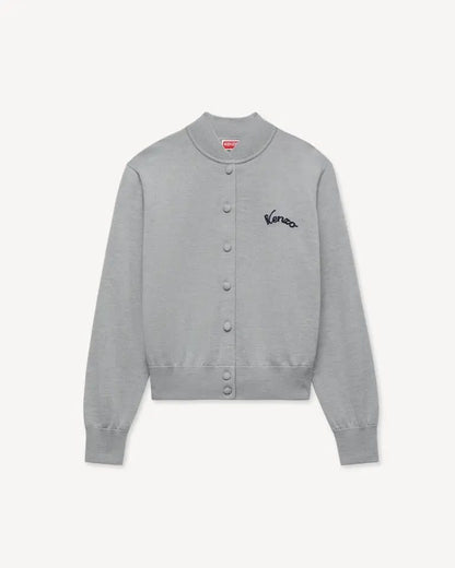 Cardigan Kenzo Paris in lana con maxi ricamo sul retro