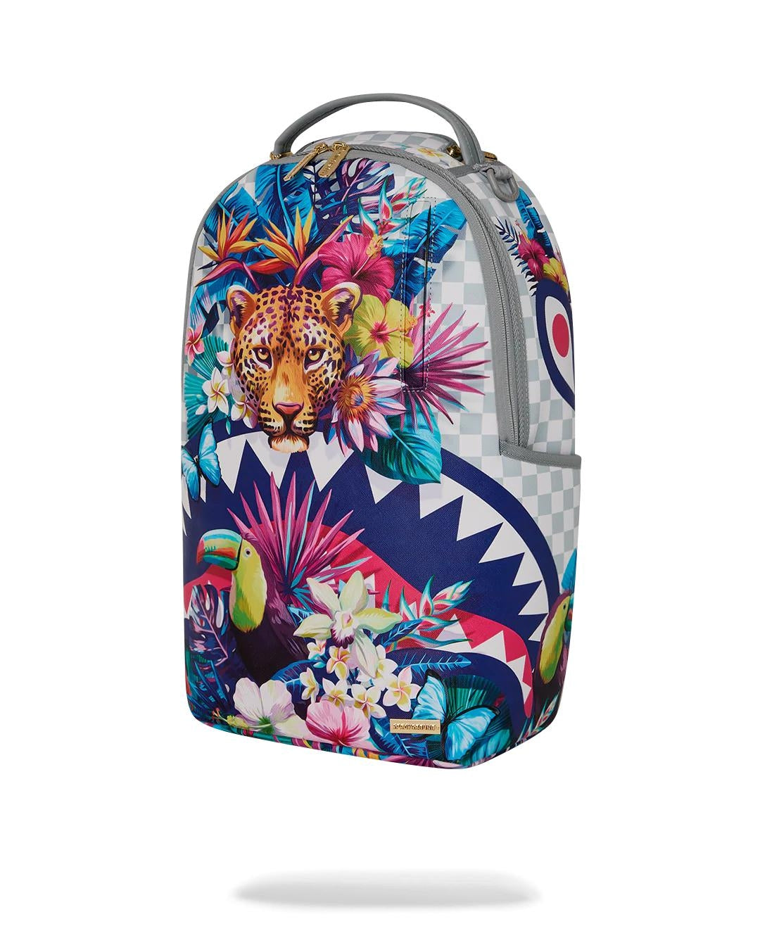 Zaino Sprayground bianco "Flowering jungle shark backpack"