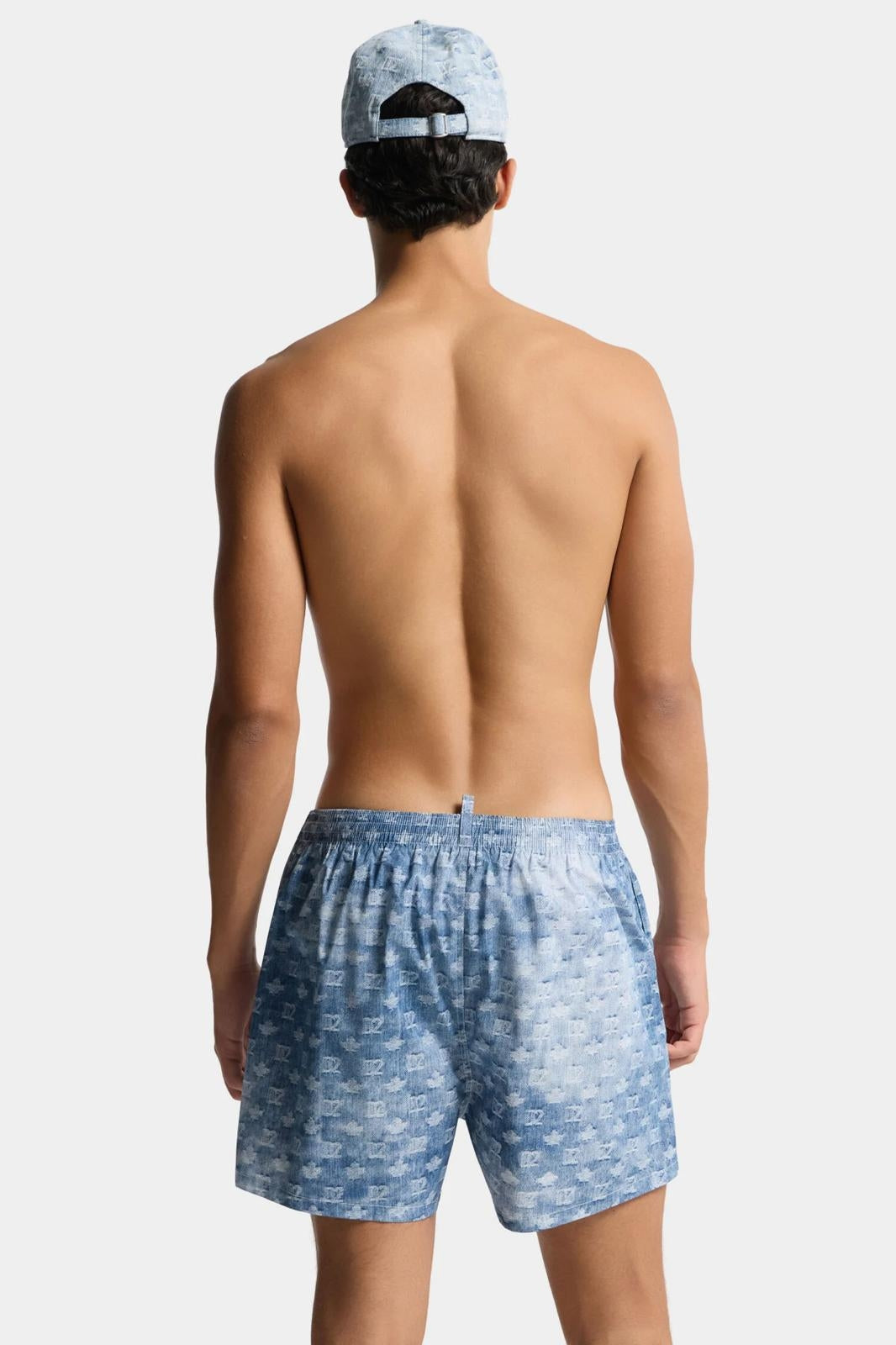 Boxer mare Dsquared2 con logo all-over uomo
