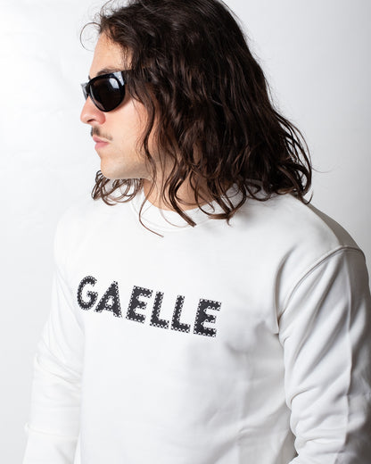 Felpa Gaelle girocollo con logo ricamato uomo