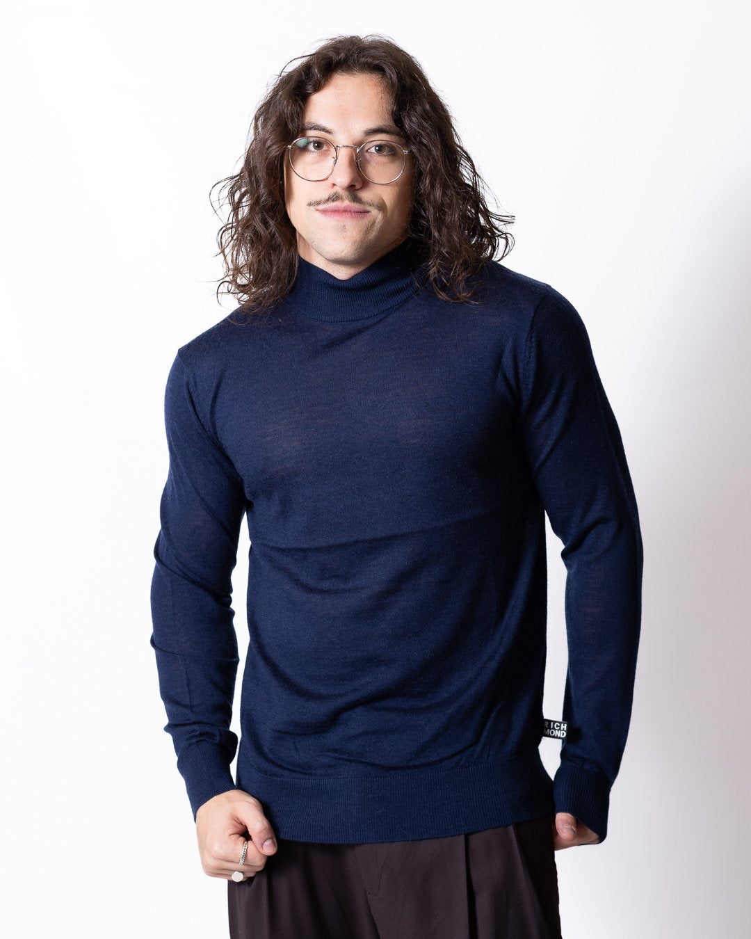 Maglia Richmond X in lana merino con collo alto