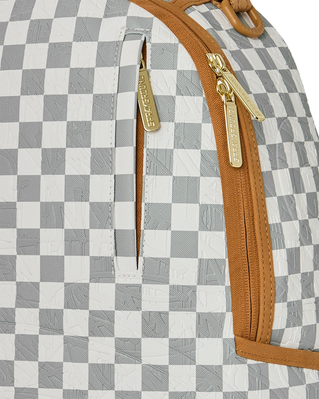 Zaino Sprayground bianco GRAFF EMBOSSED CREAM CHECK DLXSV BACKPACK