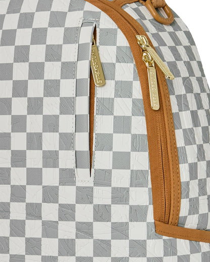 Zaino Sprayground bianco GRAFF EMBOSSED CREAM CHECK DLXSV BACKPACK