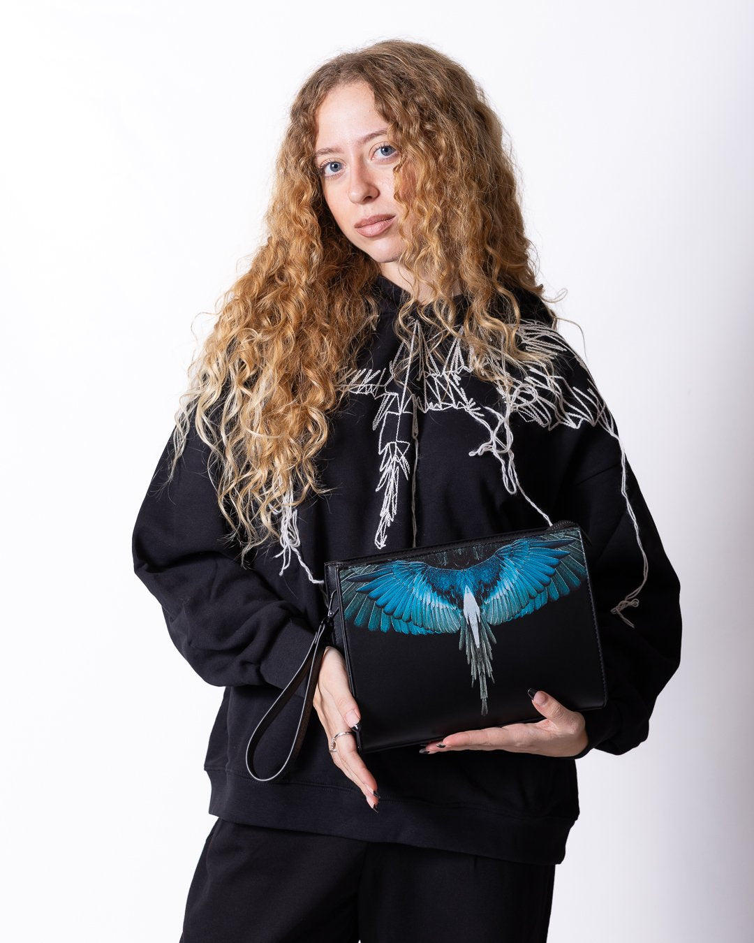 Pochette Marcelo Burlon in ecopelle "Icon Wings"