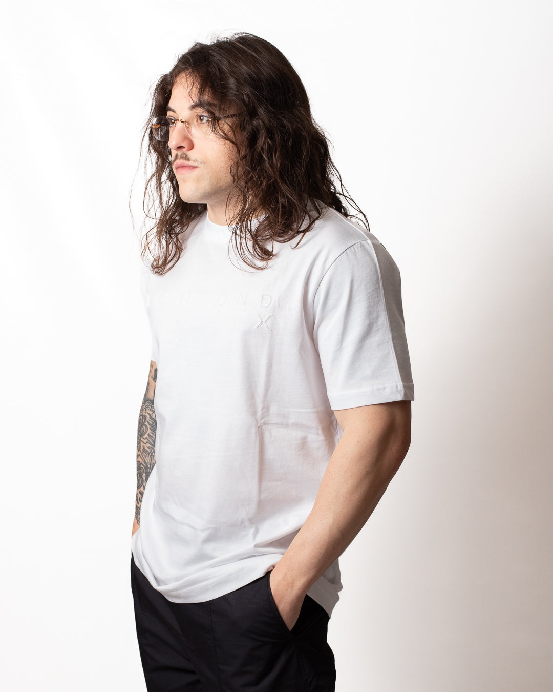T-Shirt Richmond X con logo in rilievo uomo