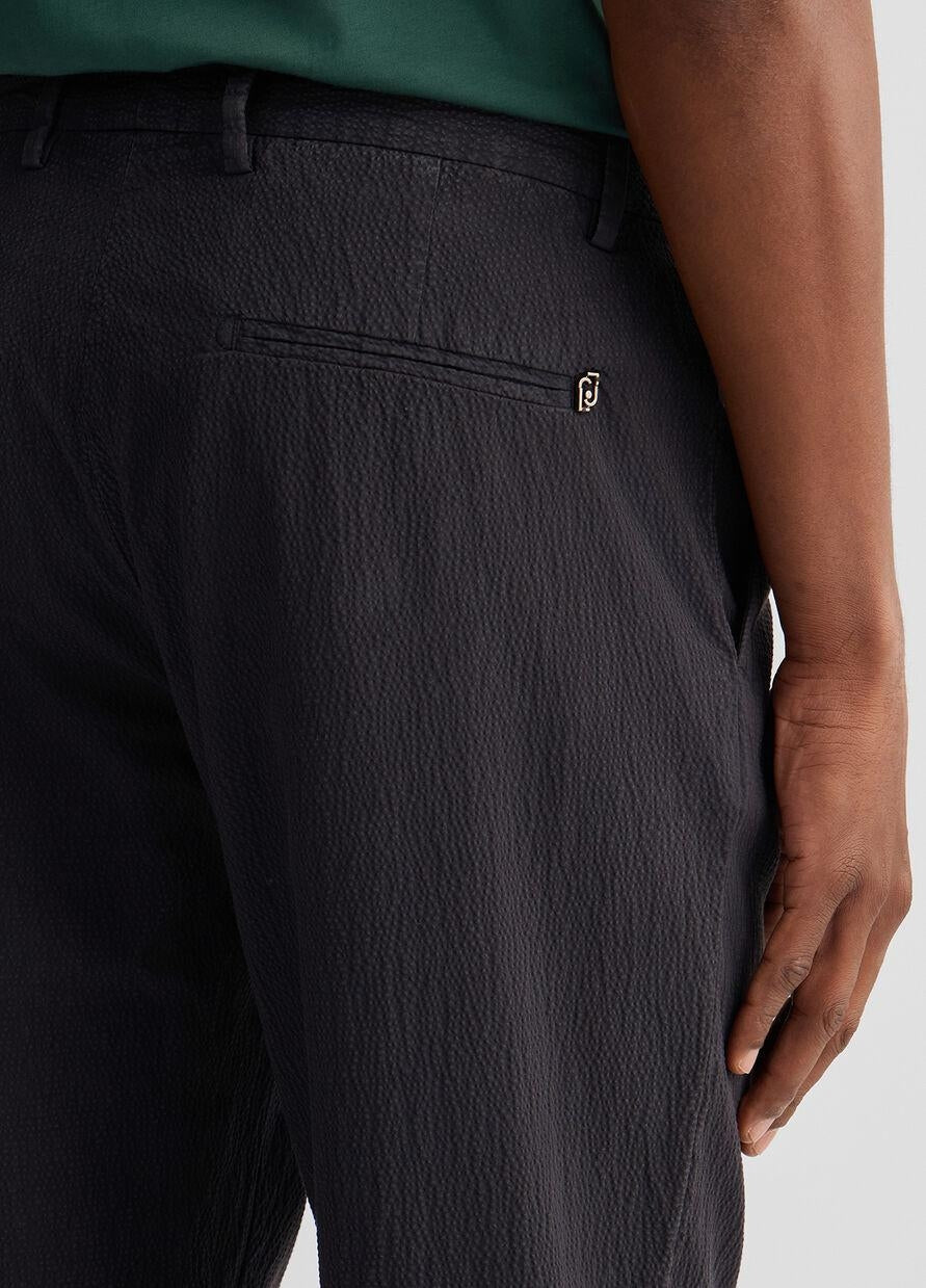 Pantalone Liu Jo seersucker cropped leg uomo