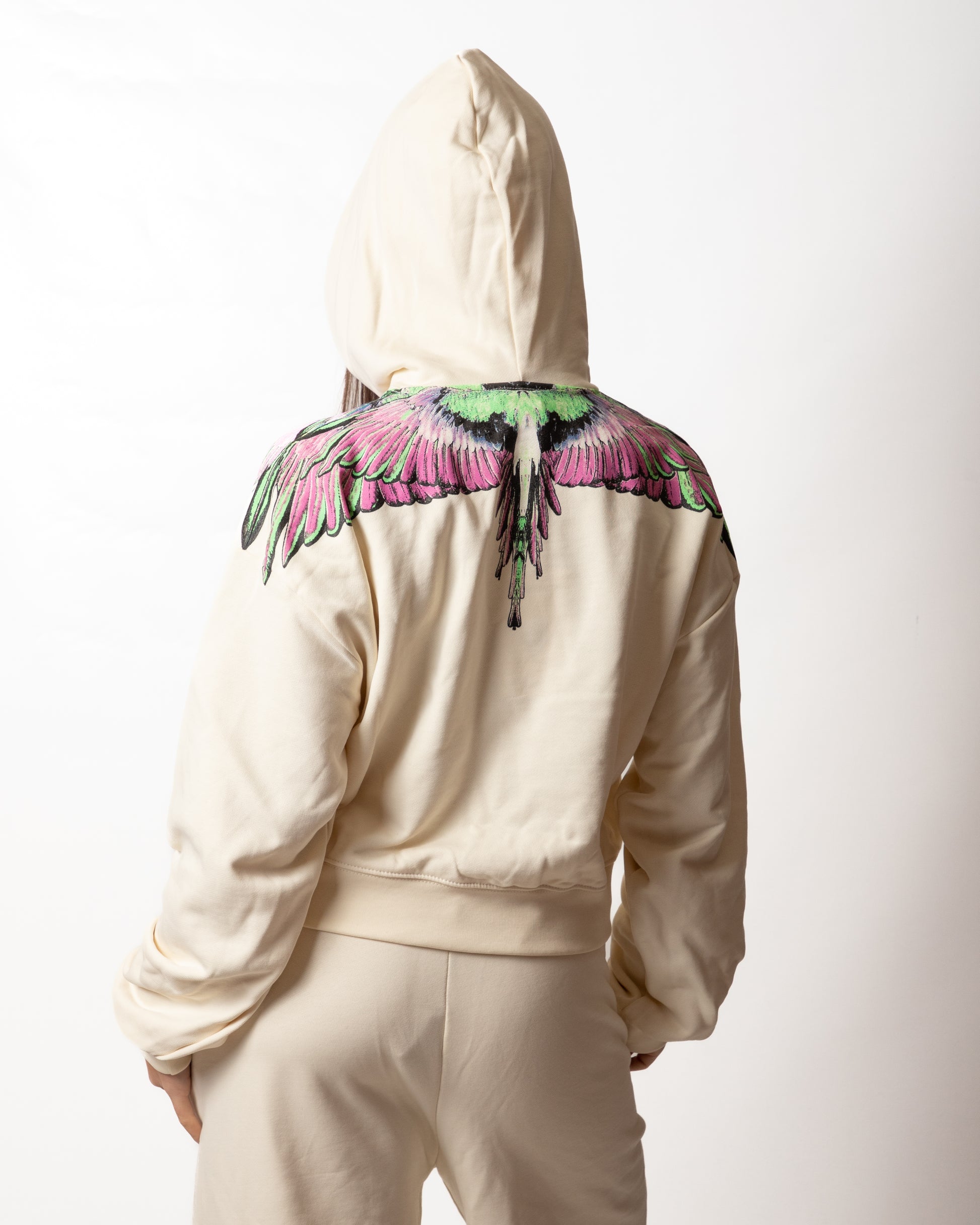 Felpa Marcelo Burlon con cappuccio "Logo Wings" donna