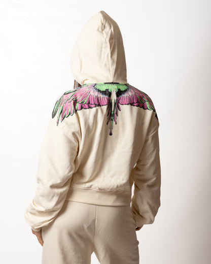 Felpa Marcelo Burlon con cappuccio "Logo Wings" donna