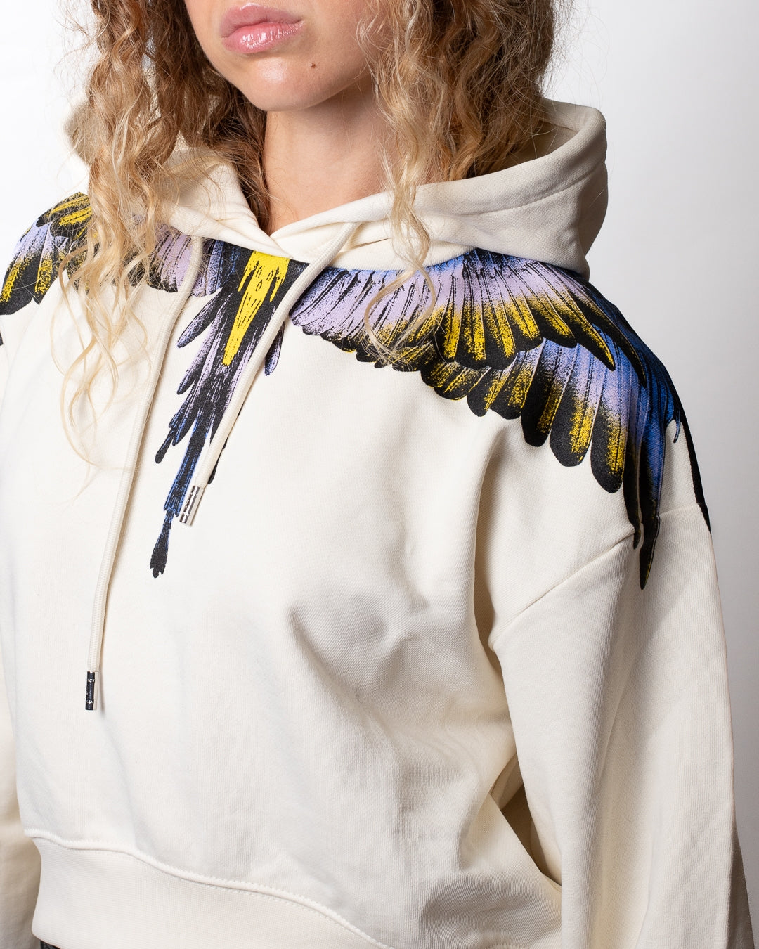 Felpa Marcelo Burlon con cappuccio "Logo Wings" donna