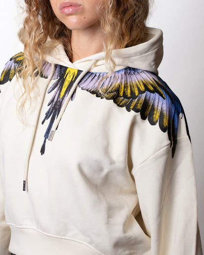 Felpa Marcelo Burlon con cappuccio "Logo Wings" donna
