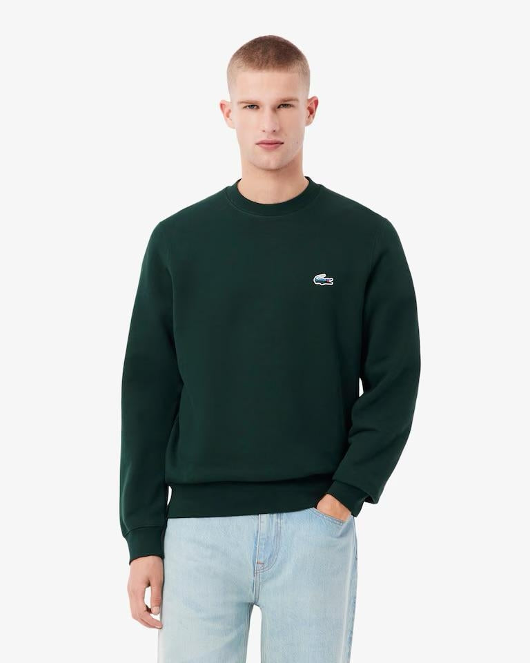 Felpa Lacoste girocollo con logo multicolor uomo
