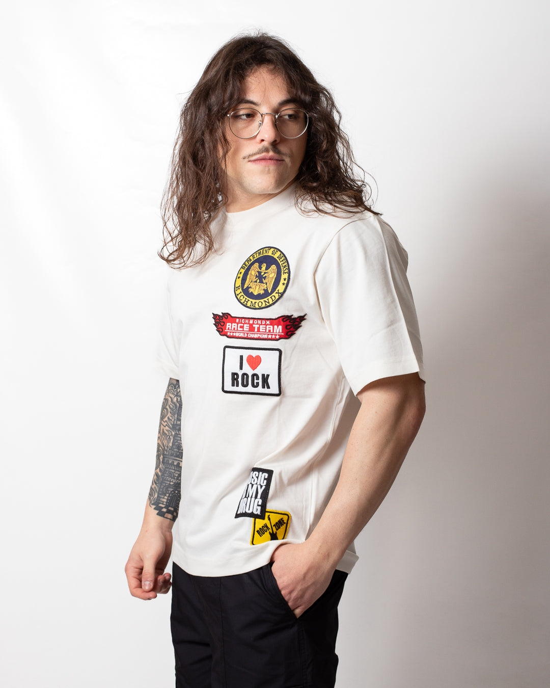 T-Shirt Richmond X con patch uomo