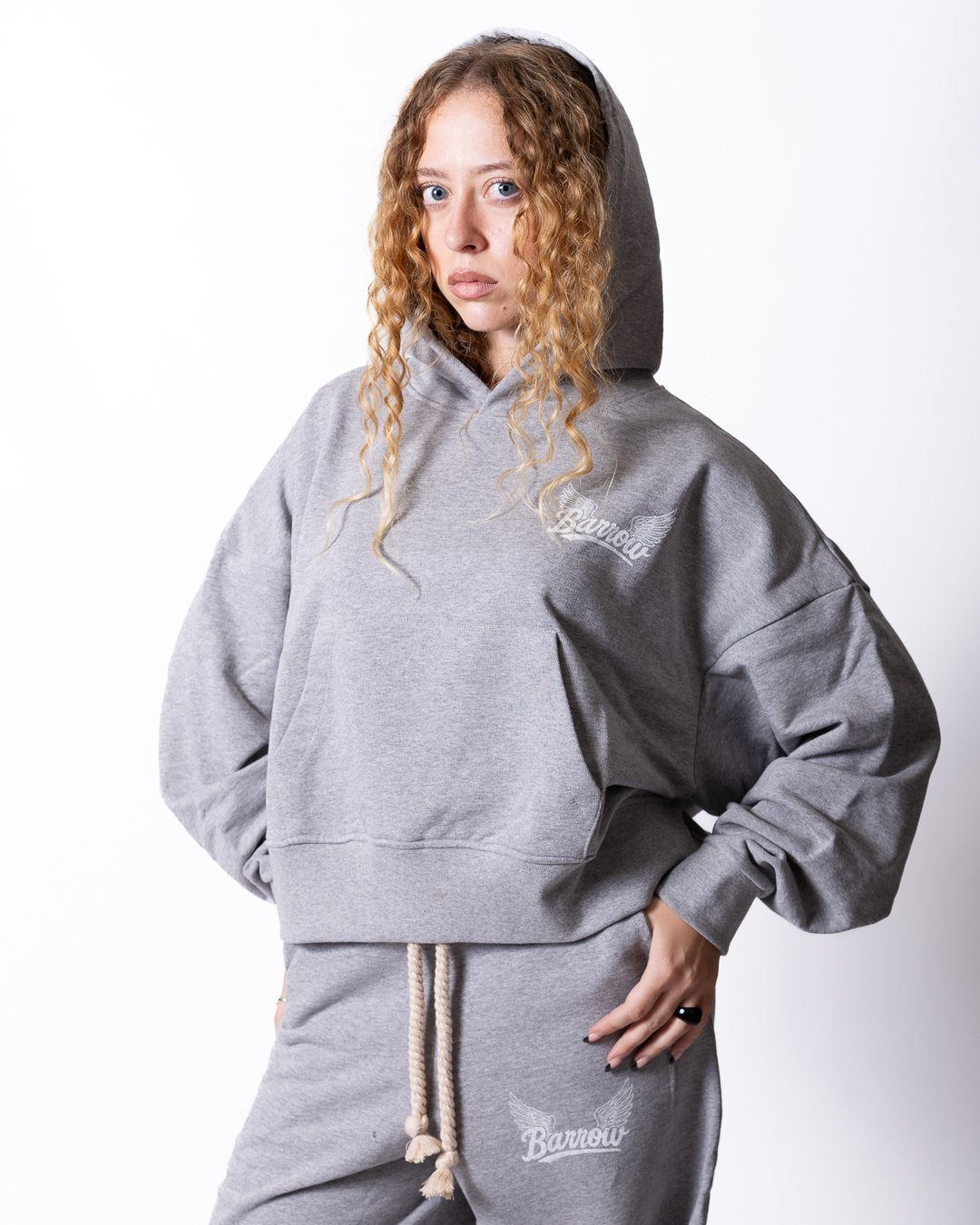 Felpa Barrow con cappuccio e maxi stampa sul retro